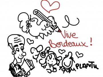 A Bordeaux, Plantu dessine pour le paix